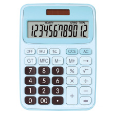 Hot Design 12 Digits Two Power Way General Purpose Calculator Bule Pink Colors Big Keys Electronic Desktop Calculator